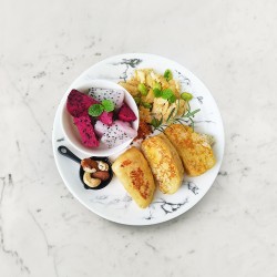 【食譜分享】柚肉和風醬_蛋煎饅頭佐煎蛋