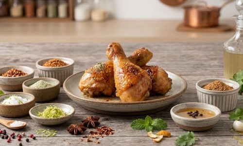 【減醣友善】蜂蜜柚香烤雞腿：氣炸鍋輕鬆完成的減醣低負擔料理，加入柚香調味粉，做出職人級多變風味！｜懶人食譜